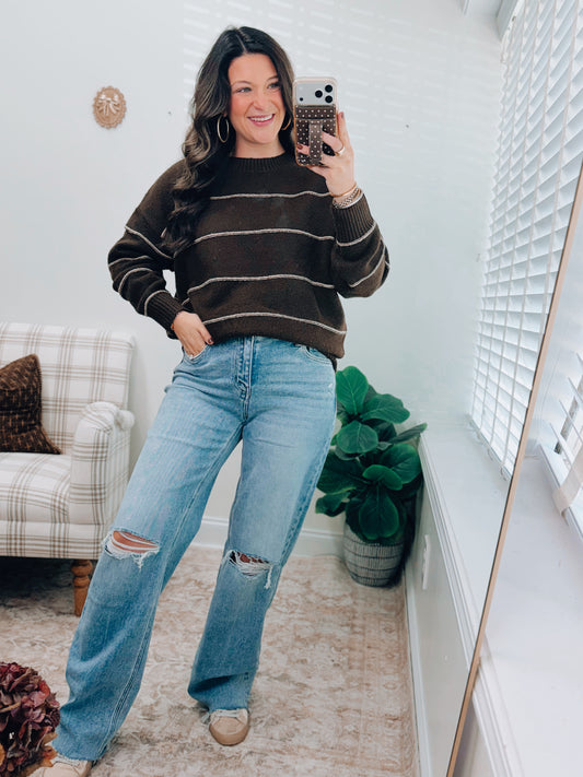 Dixie Striped Sweater Top