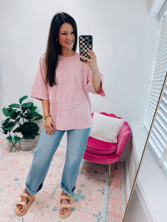 Cotton Pink Patch Top