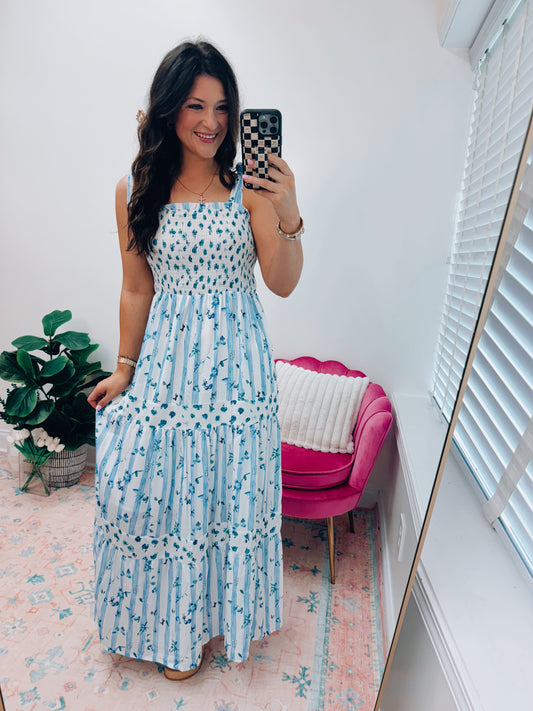 Jules Smocked Tiered Maxi Dress