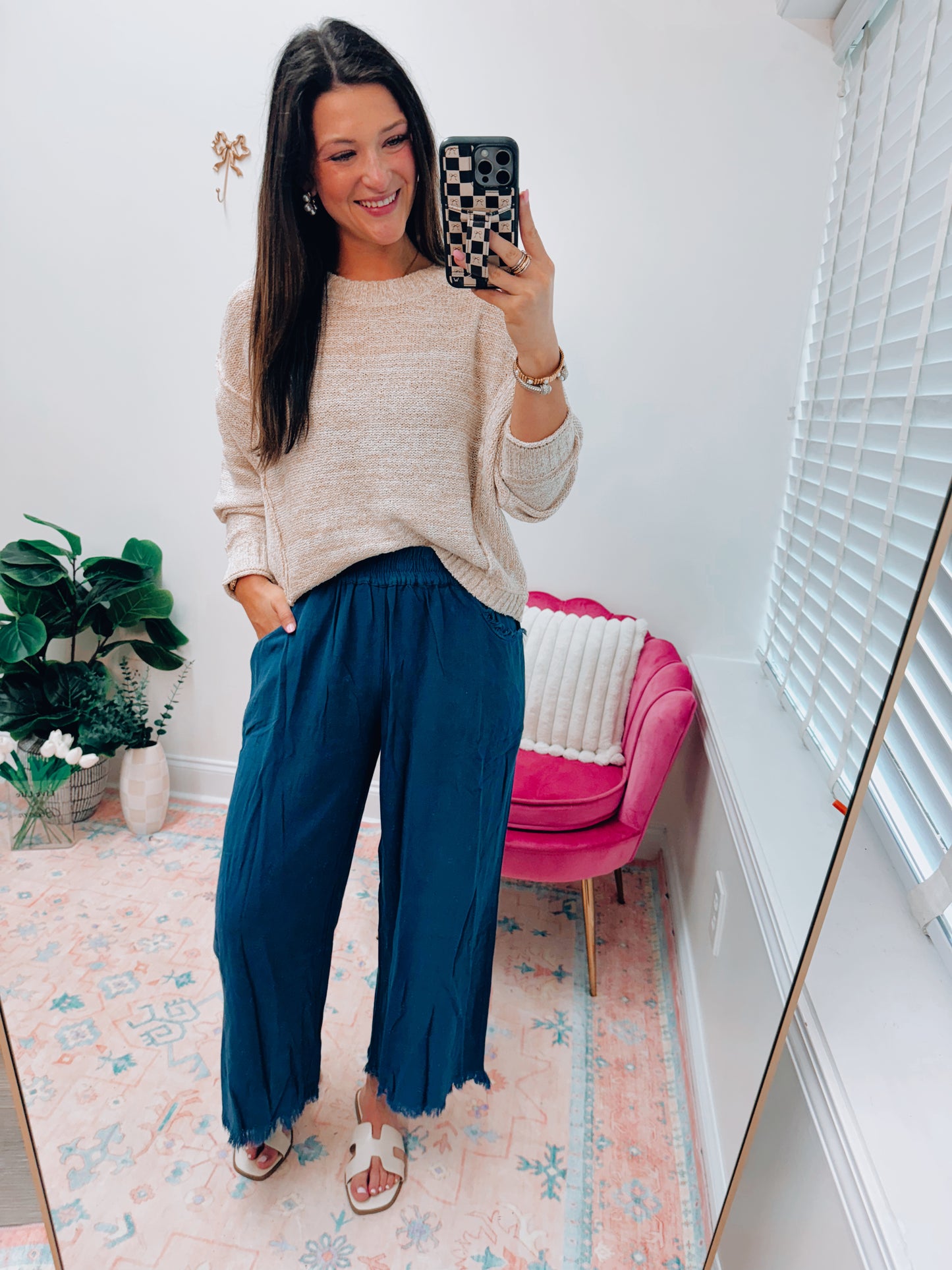 Exposed Seam Knit Top