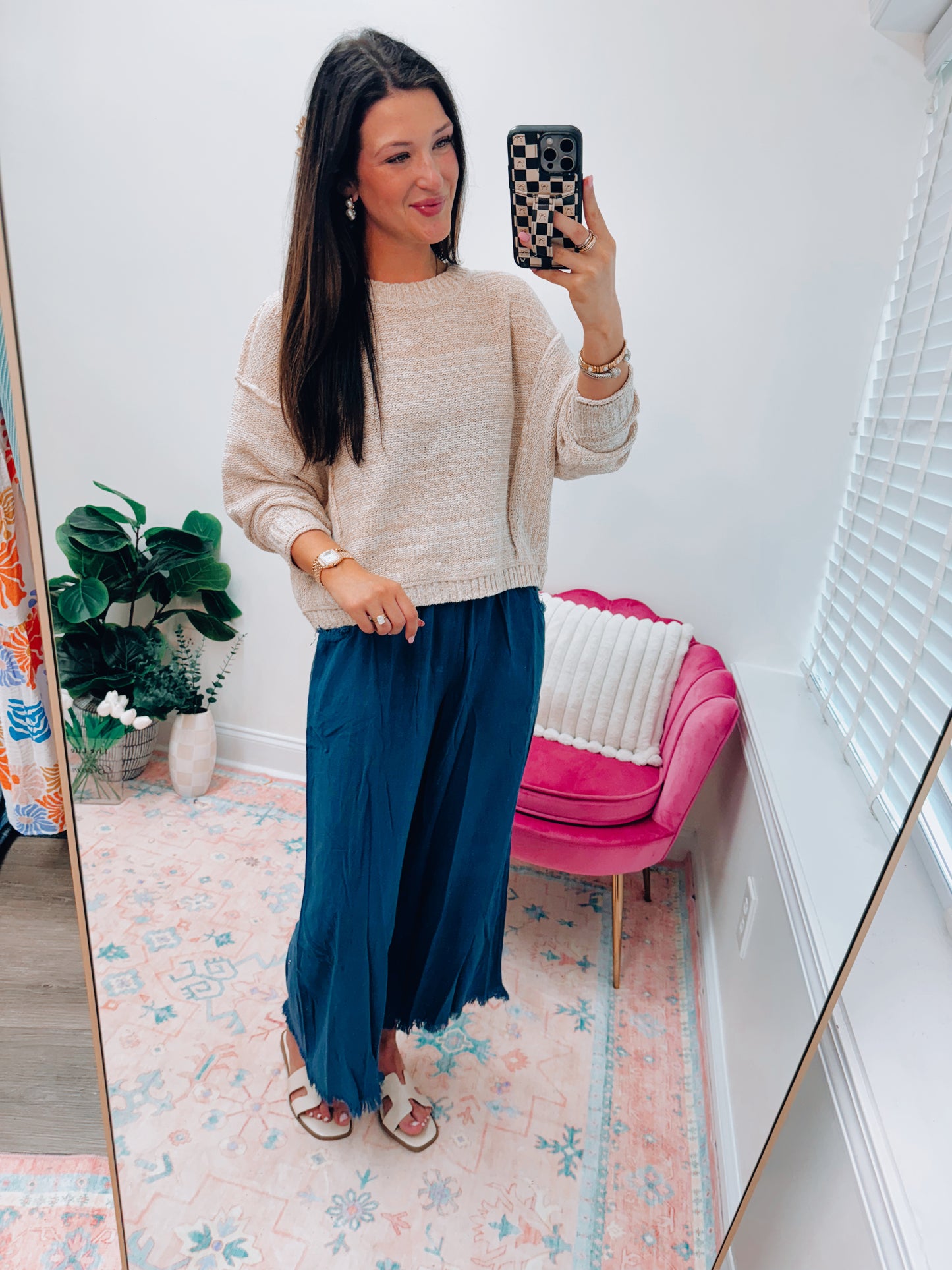 Exposed Seam Knit Top