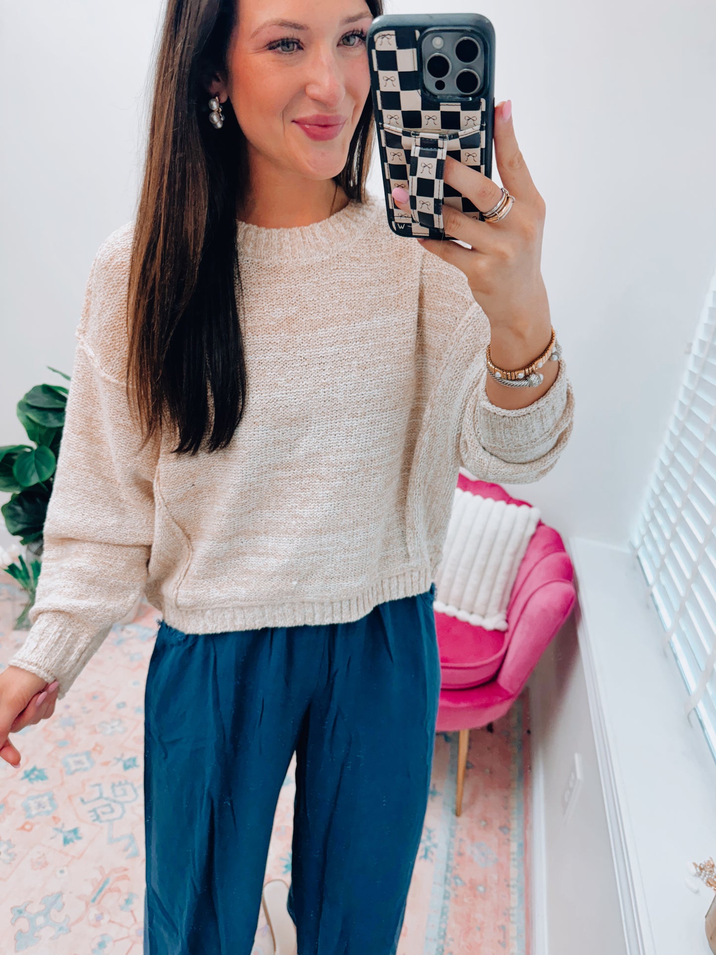 Exposed Seam Knit Top