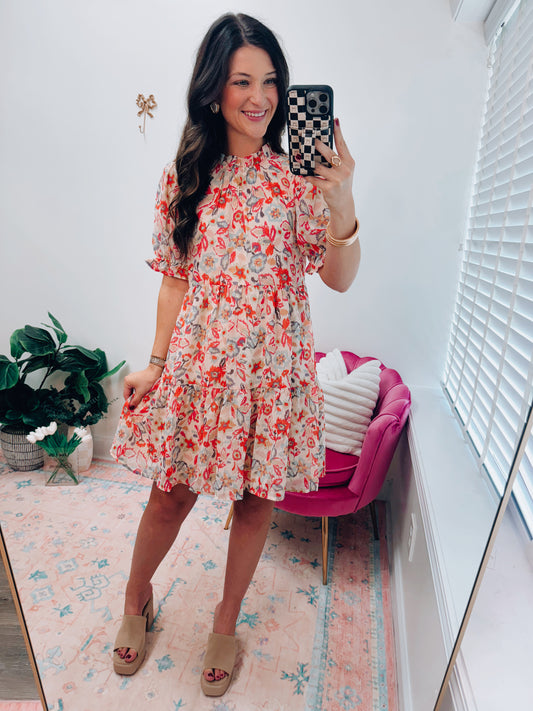 Monroe Mix Tiered Mini Dress
