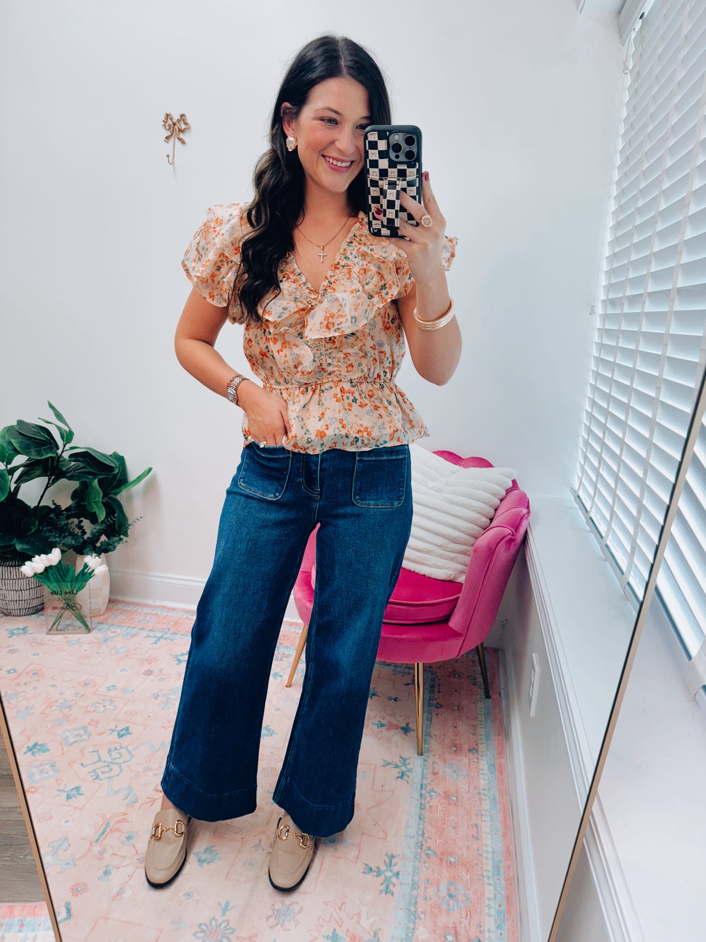 Emory Ruffle Smocked Top