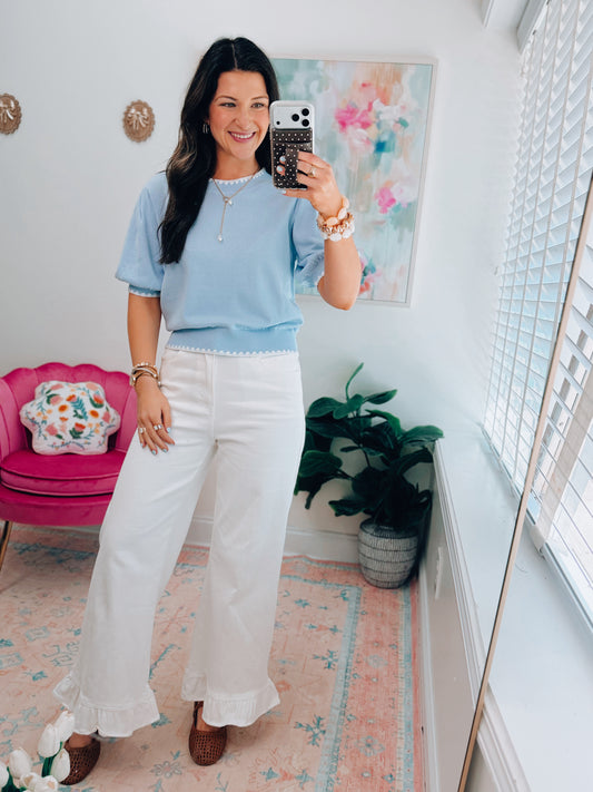 Sailor Puff Sweater Top