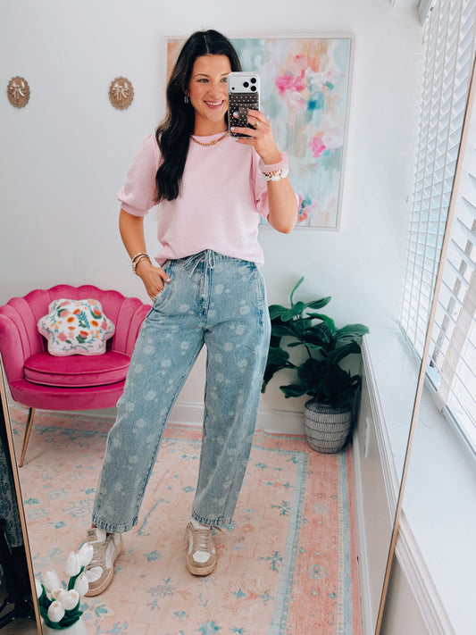 Dandelion Tie Barrel Denim