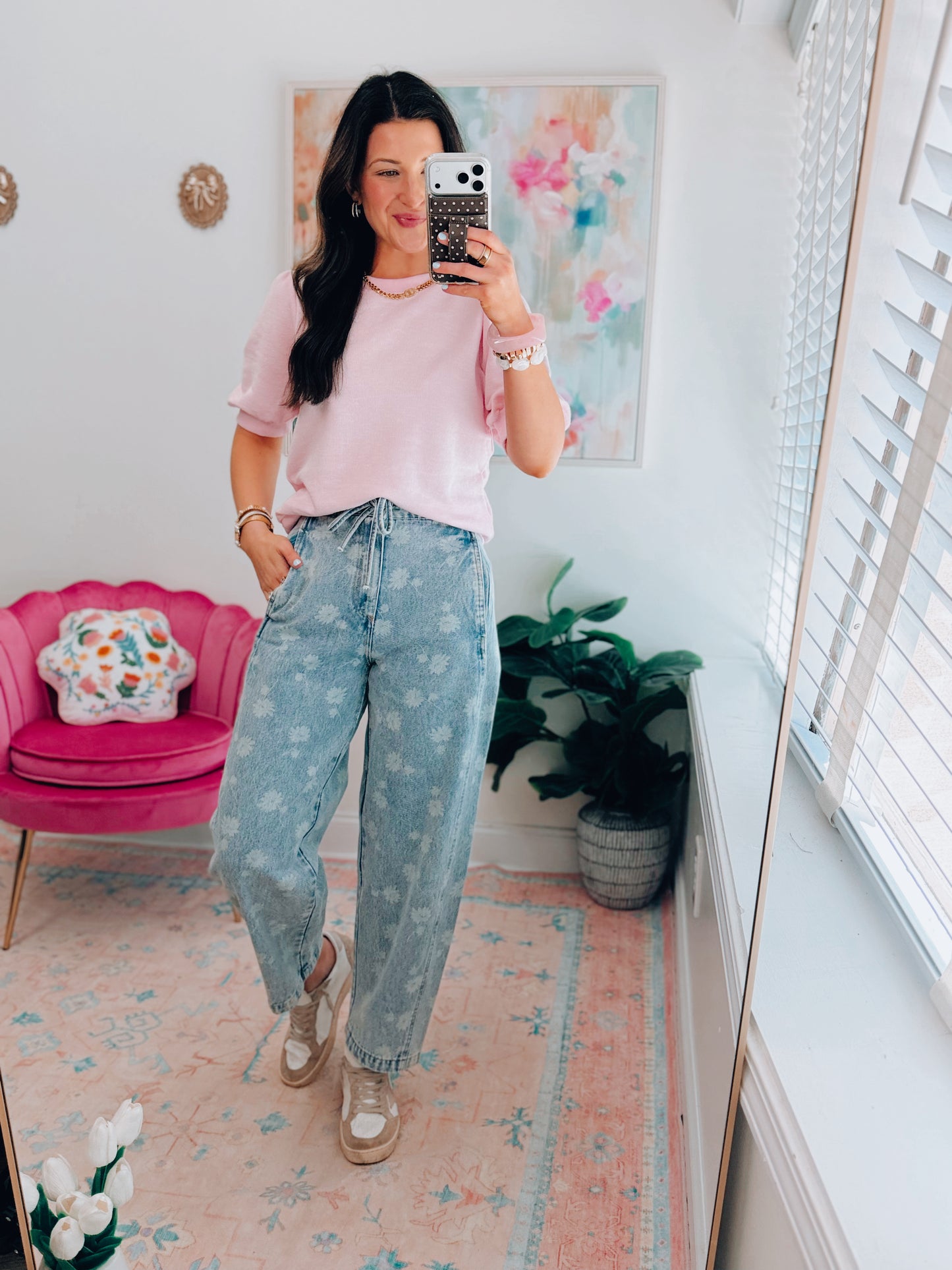 Dandelion Tie Barrel Denim