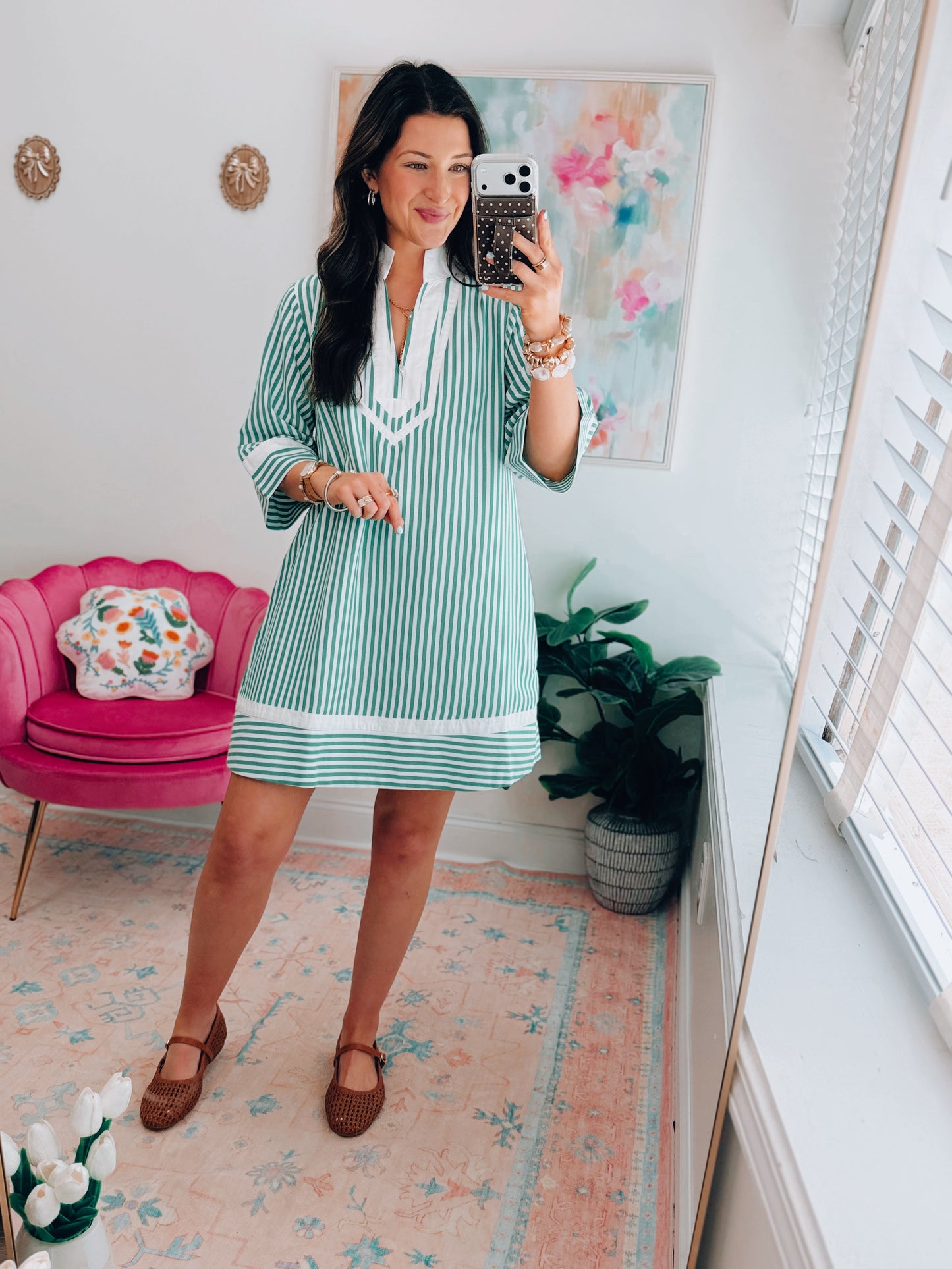 Harlow Striped Color Block Mini Dress