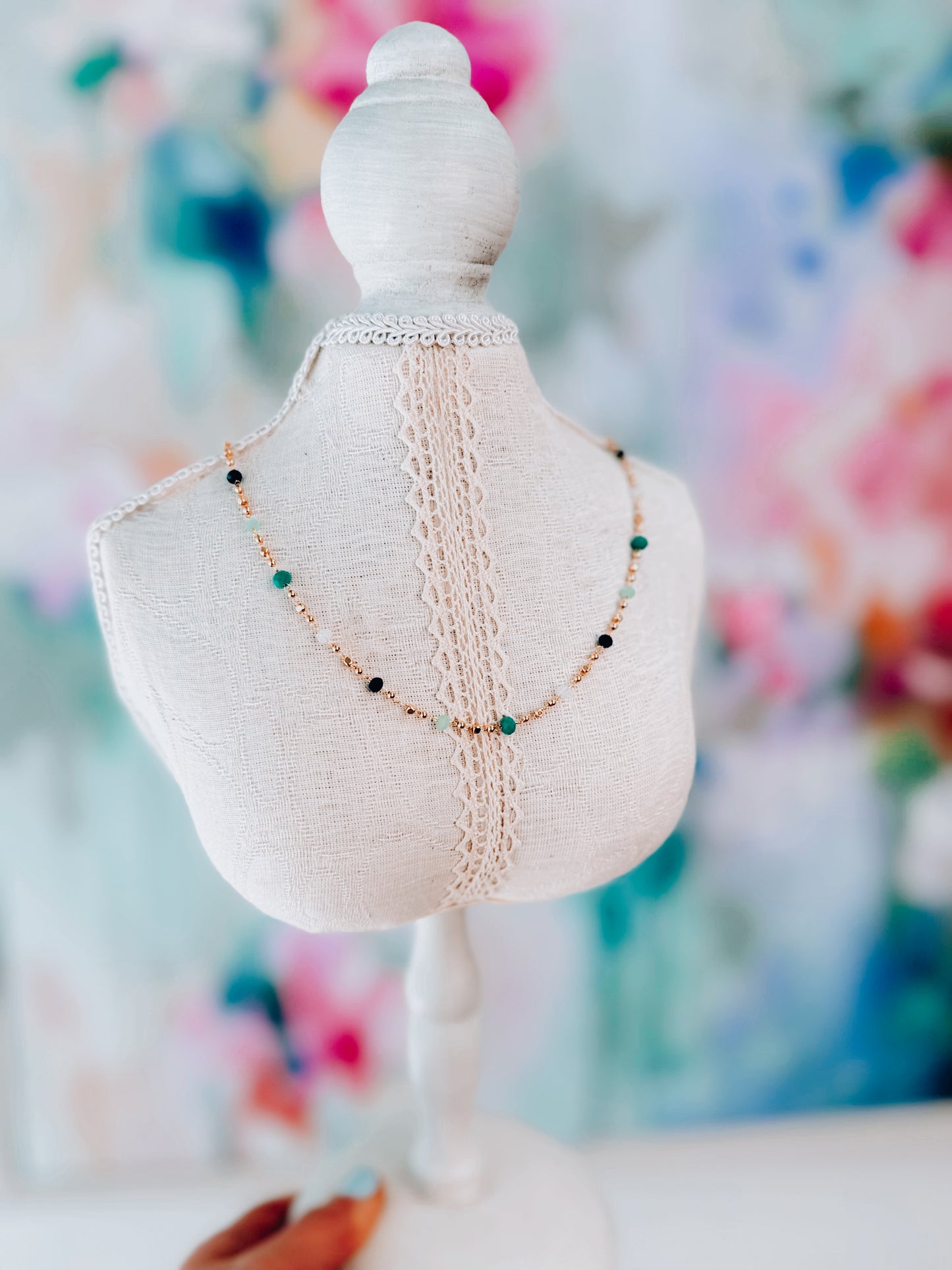 Spring Color Beaded Layering Necklace