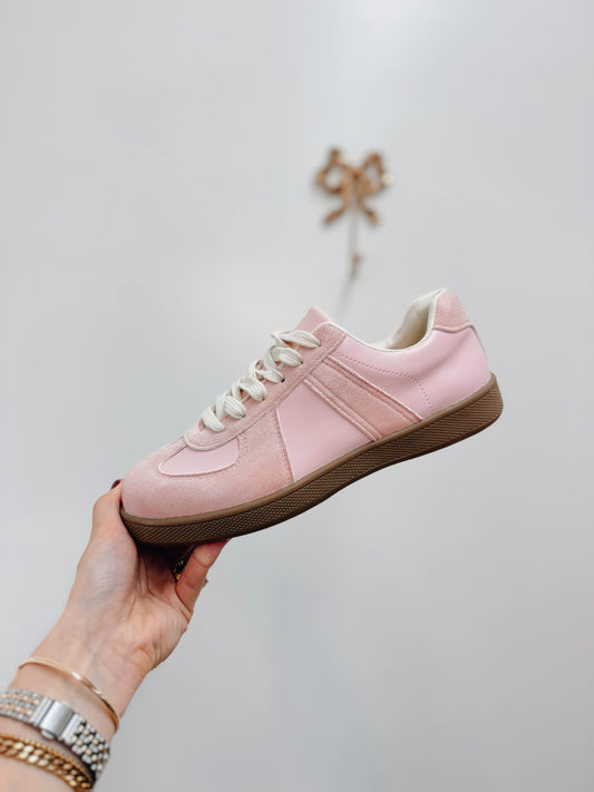 Pink Suede Patch Sneaker