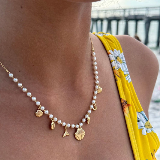 Charms of The Coast Necklace - 18k Gold Plated