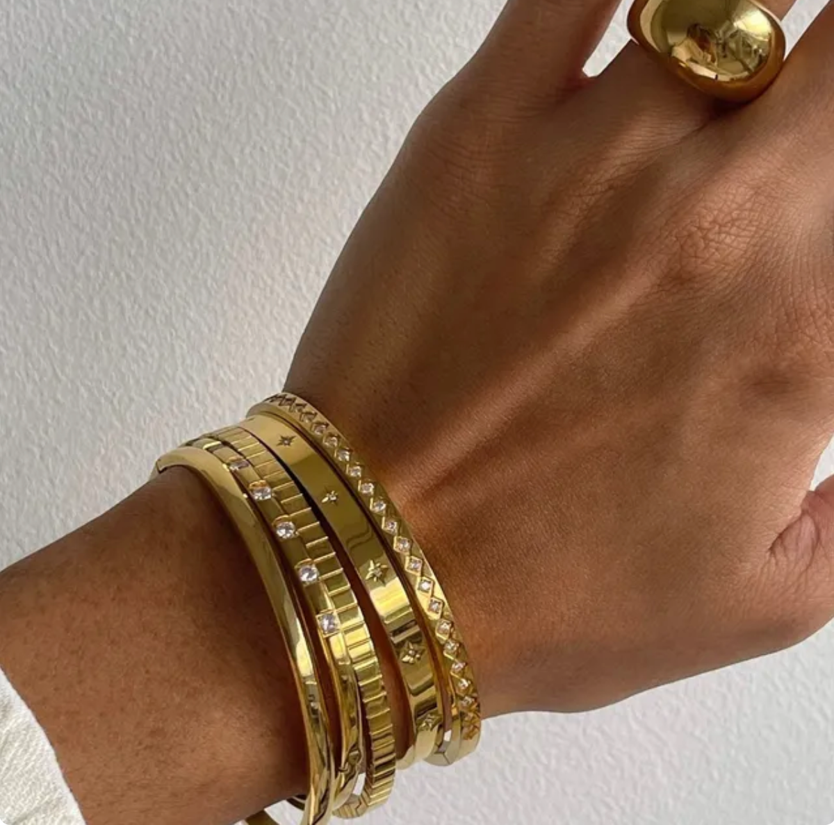 18K Gold Plated Luxe Bangles