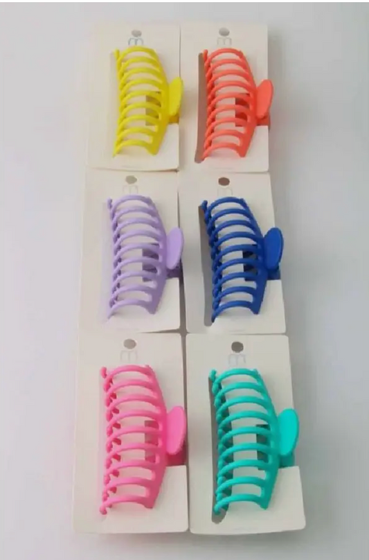 Matte Neon Hair Claw Clip