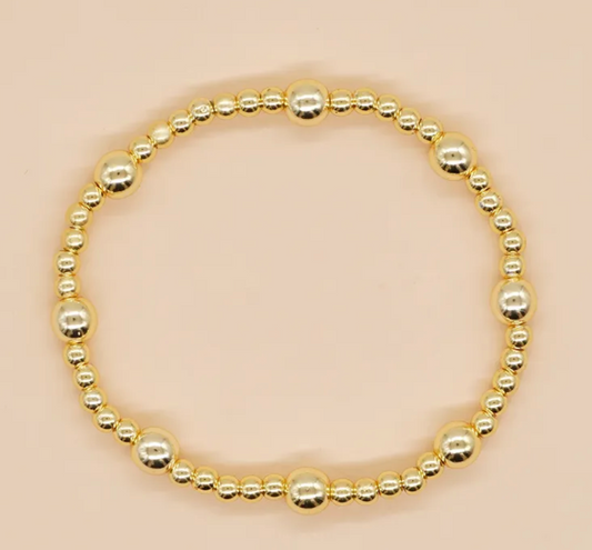 Gold Beaded Single Bracelet