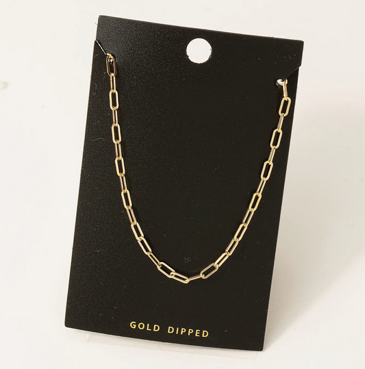 Gold Dipped Chain Link Necklace