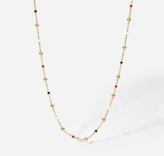 18K Gold Plated Color Ball Necklace