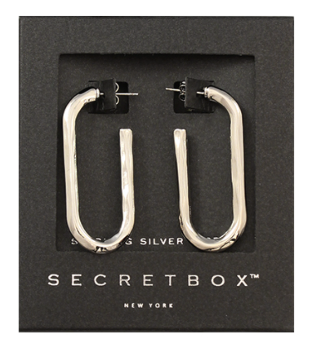 Sterling Silver Dipped Oval Hoops