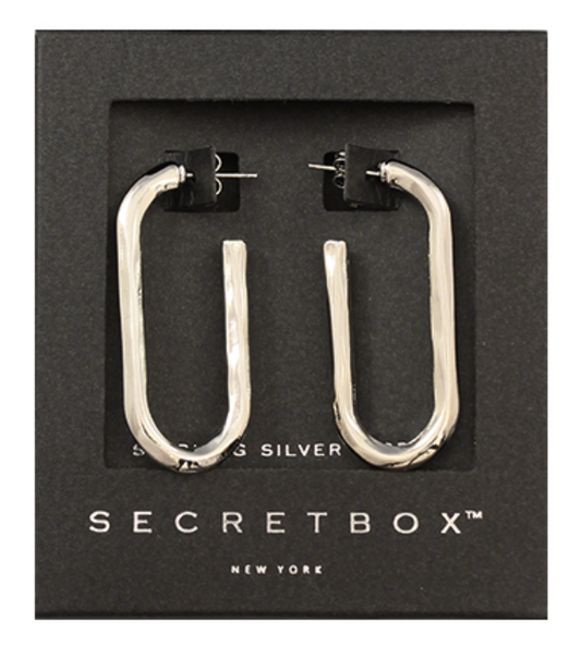 Sterling Silver Dipped Oval Hoops