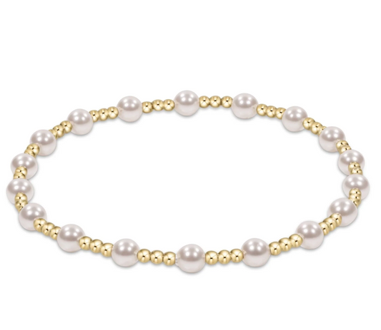 18K Gold Plated Luxe Pearl Beaded Bracelet - Brit