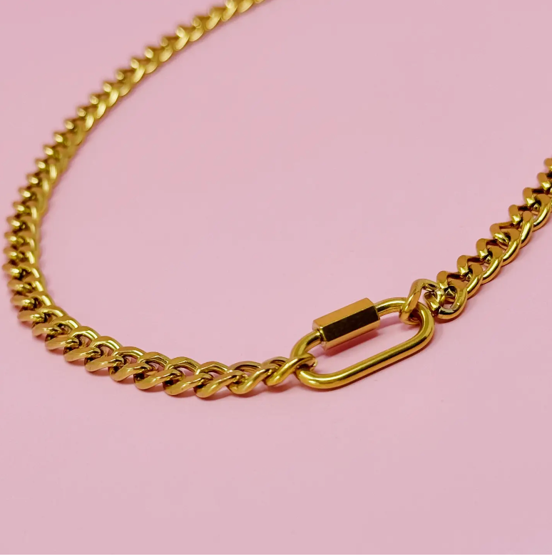 Golden Luxe Gold Plated Cuban Chain Necklace