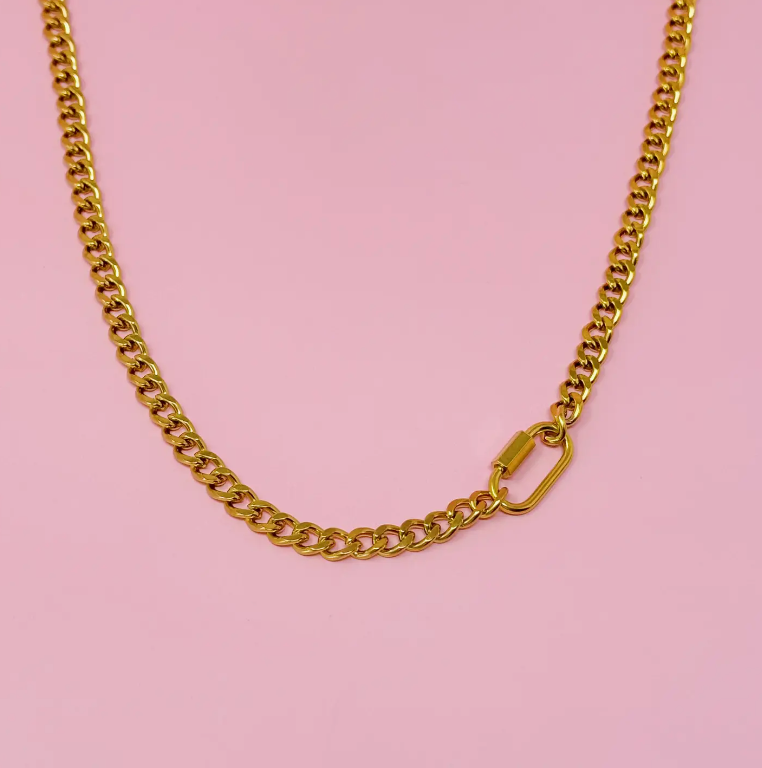 Golden Luxe Gold Plated Cuban Chain Necklace