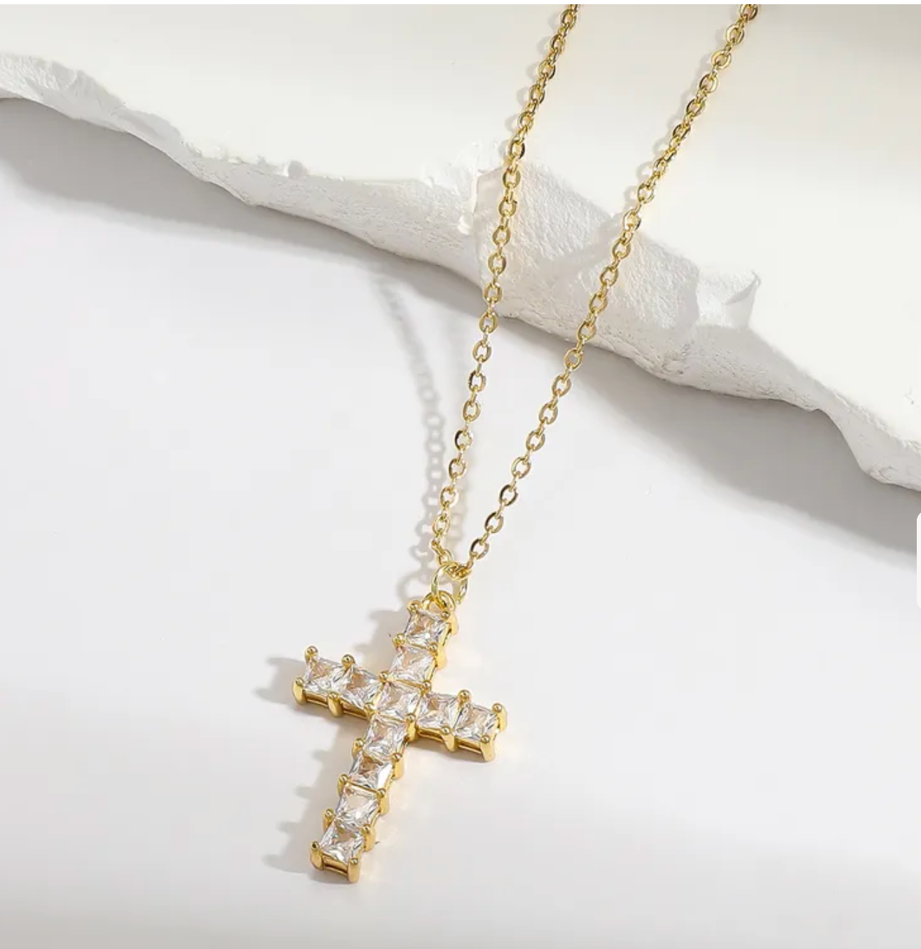 18K Gold Plated Cross Necklace