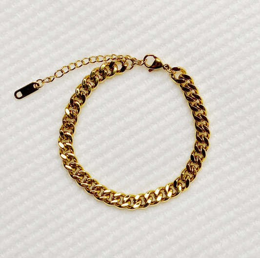 Gold Plated Cuban Chain Bracelet