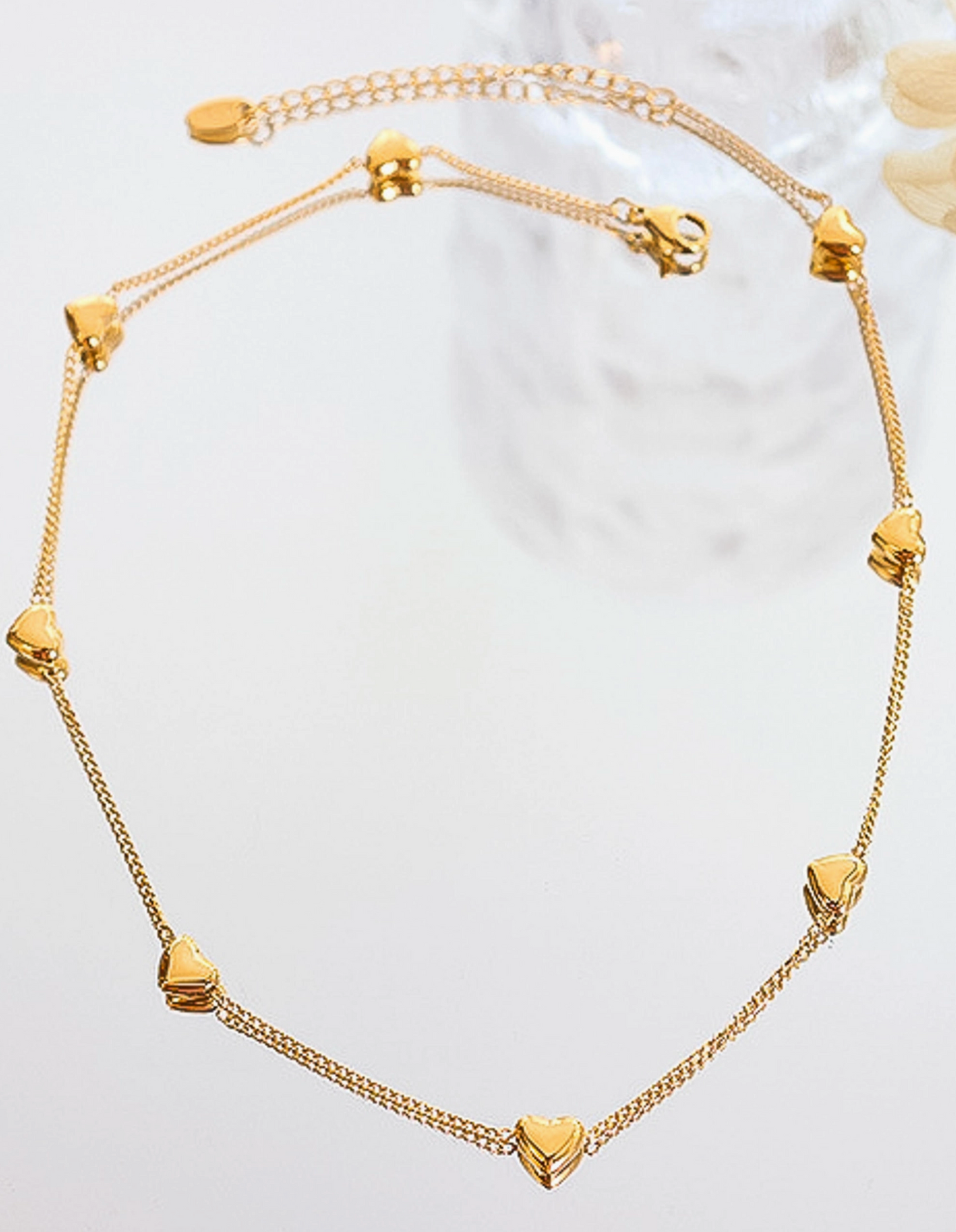 Gold Plated Heart Dainty Necklace