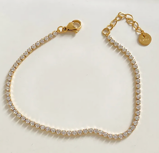 Gold Plated Mini Tennis Bracelet