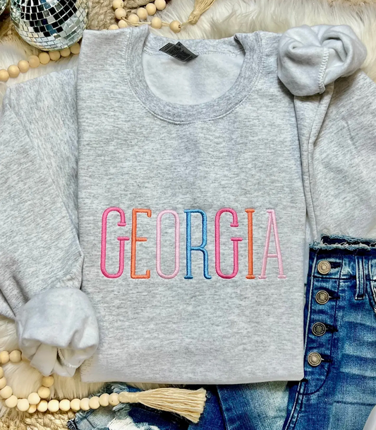 Georgia Embroidered Sweatshirt