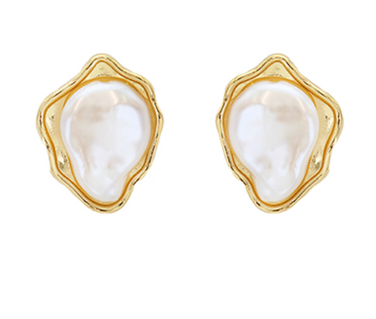 Pearl & Shell Stud Earrings