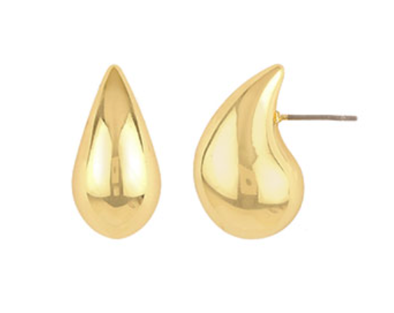 Gold Dipped Teardrop Earrings
