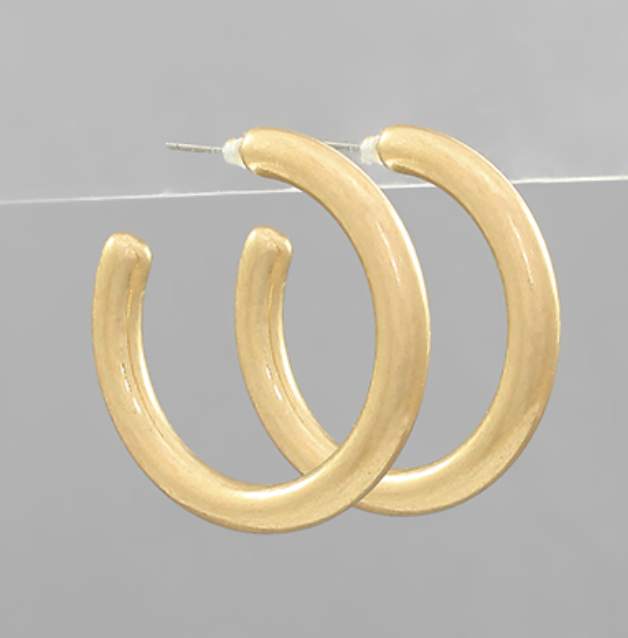 40mm Worn Luxe Hoops - Gold