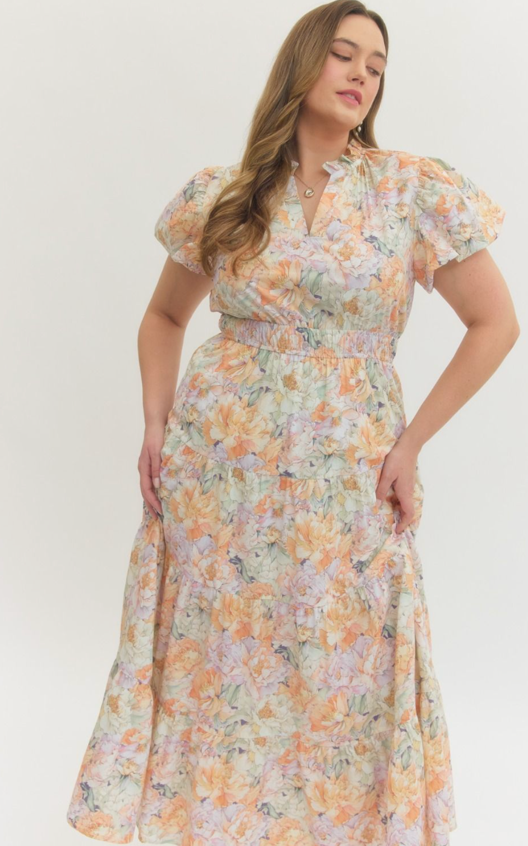 CURVY Ivy Smocked Maxi Dress