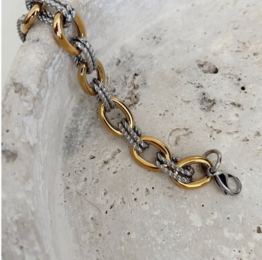 Marlo 18k Gold Plated Chain Bracelet