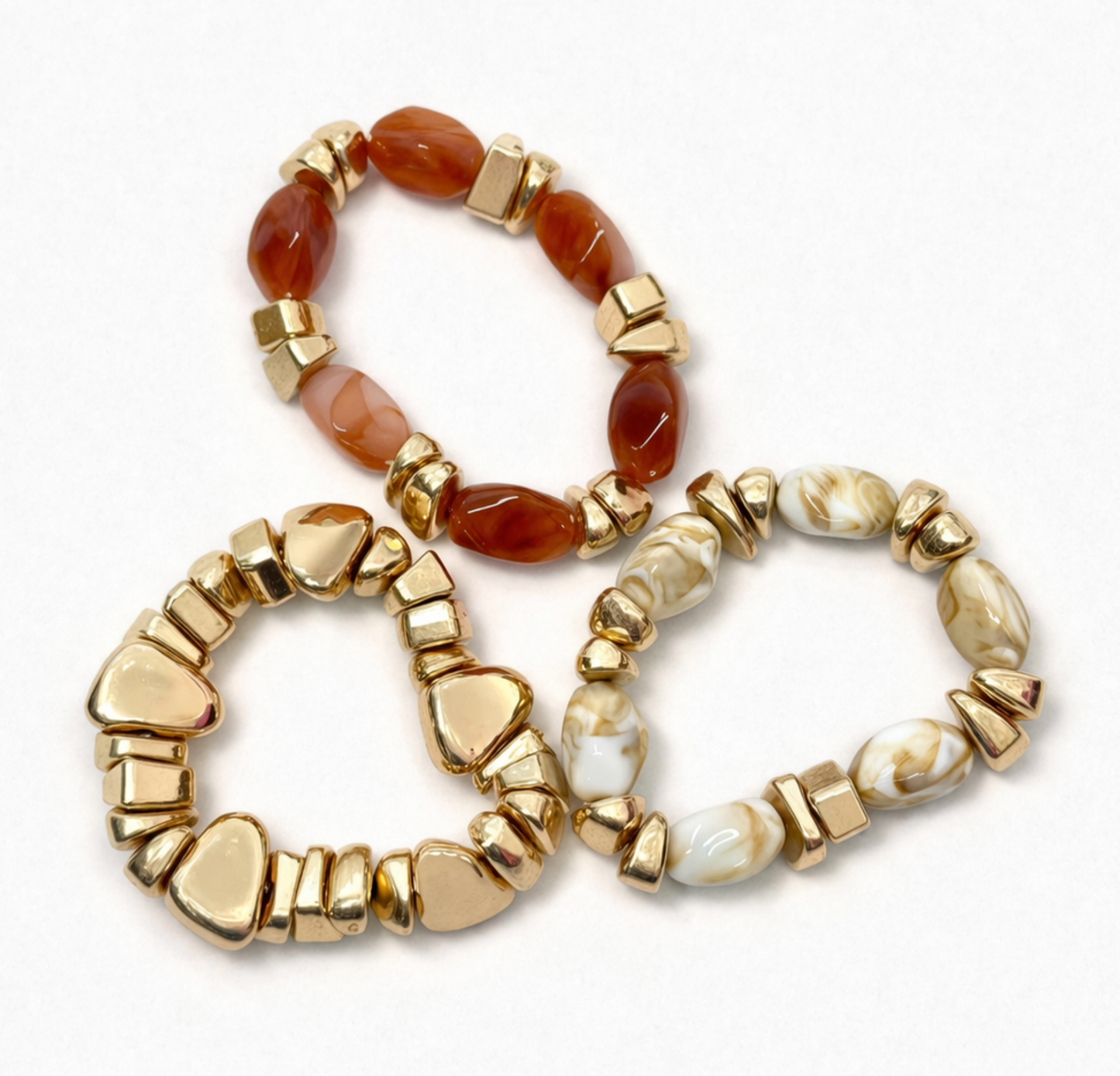 Calico Gold Beaded Bracelets