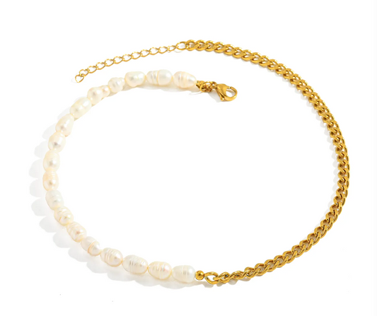 Tate 18k Gold Plated Pearl Combo Necklace