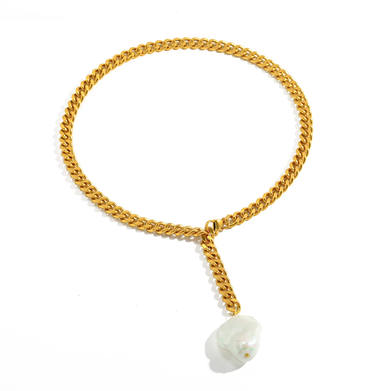 Wren 18k Gold Plated Pearl Drop Necklace