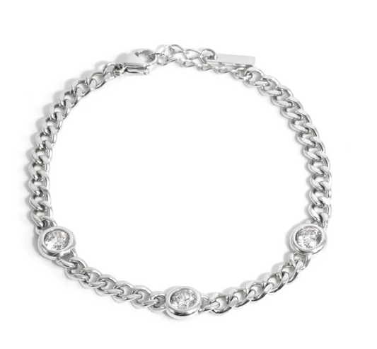 Quinn Cuban Bracelet - Silver