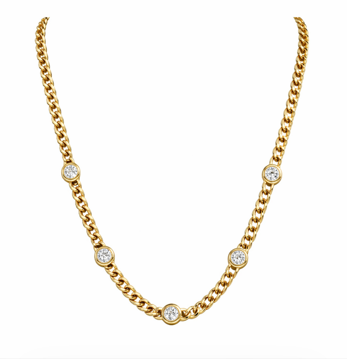 Quinn Cuban Necklace - 16k Gold Plated