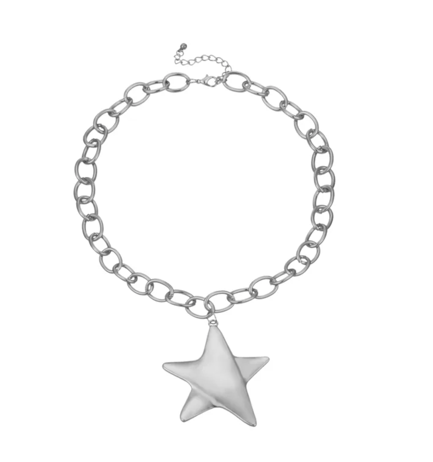 Sweet Star Chain Necklace - Silver