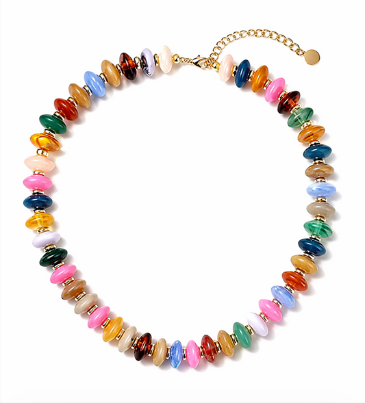 Colorful Beaded Statement Necklace