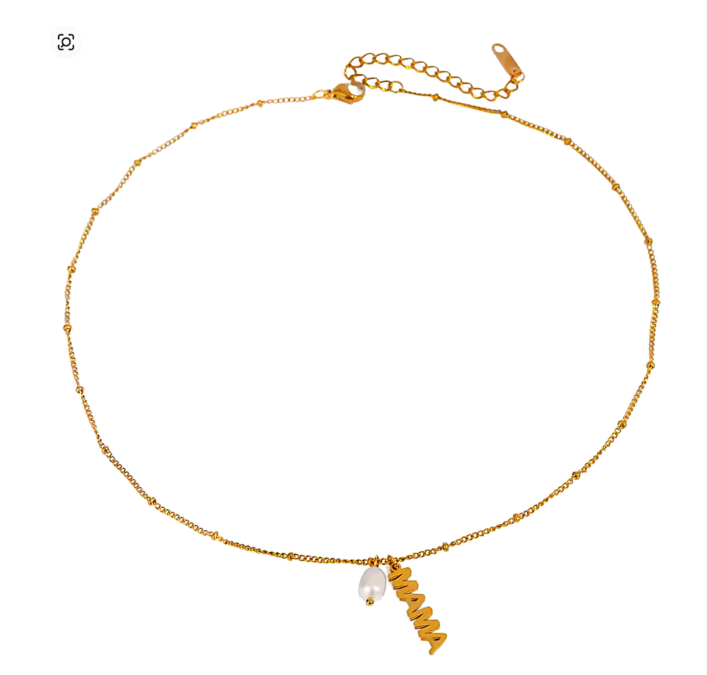 Mama Pearl Drop Necklace | 18K Gold Plated