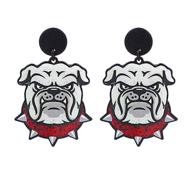 Game Day Bulldog Earrings