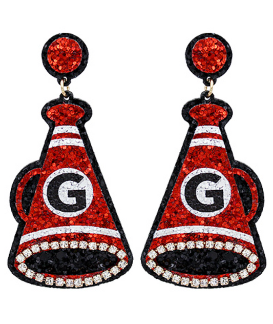 Georgia Glitter Megaphone Drop Earrings