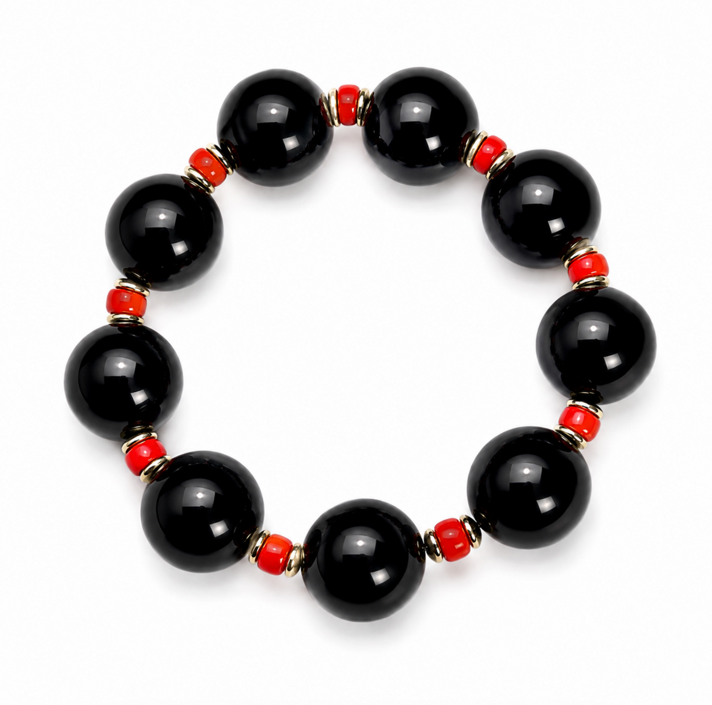 Black Bubble Ball Bracelet