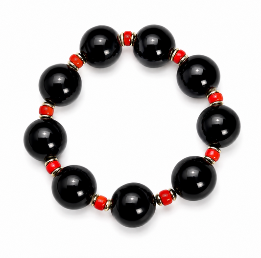 Black Bubble Ball Bracelet