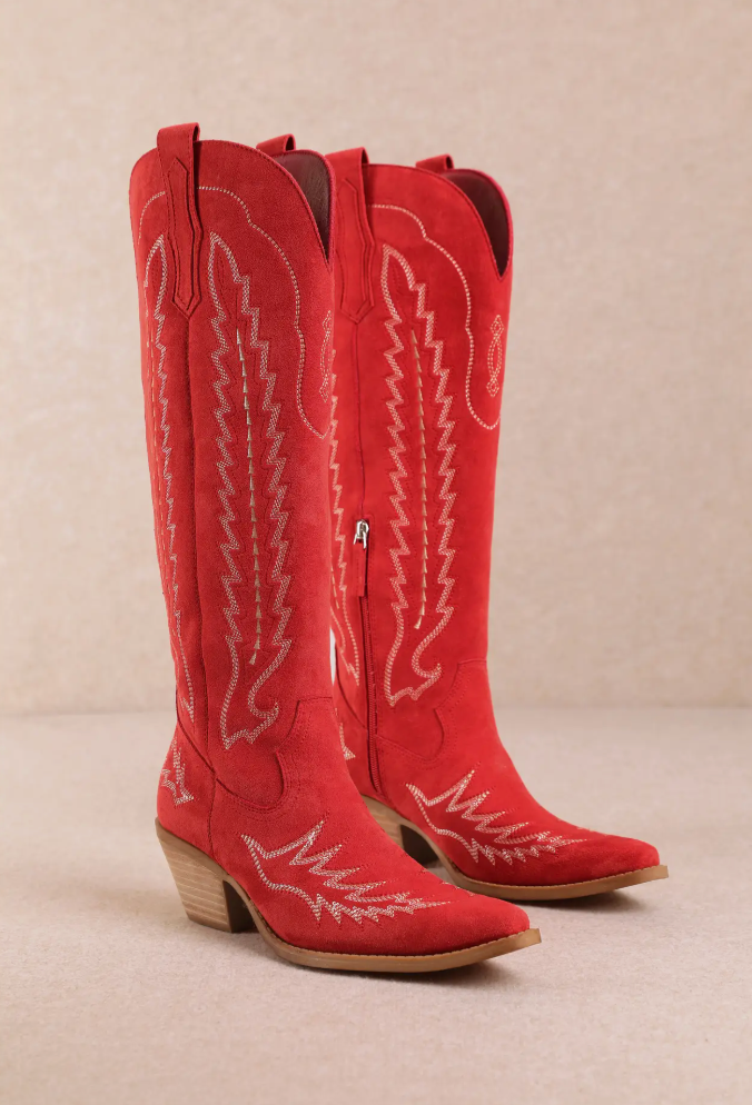 The Tessal Boot | Red Tall Boot