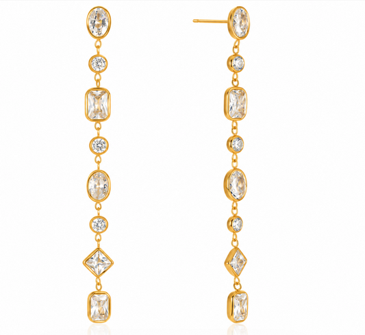 Haven Long Tassel Earrings | 18K Gold Plated Stainless Steel (Copy