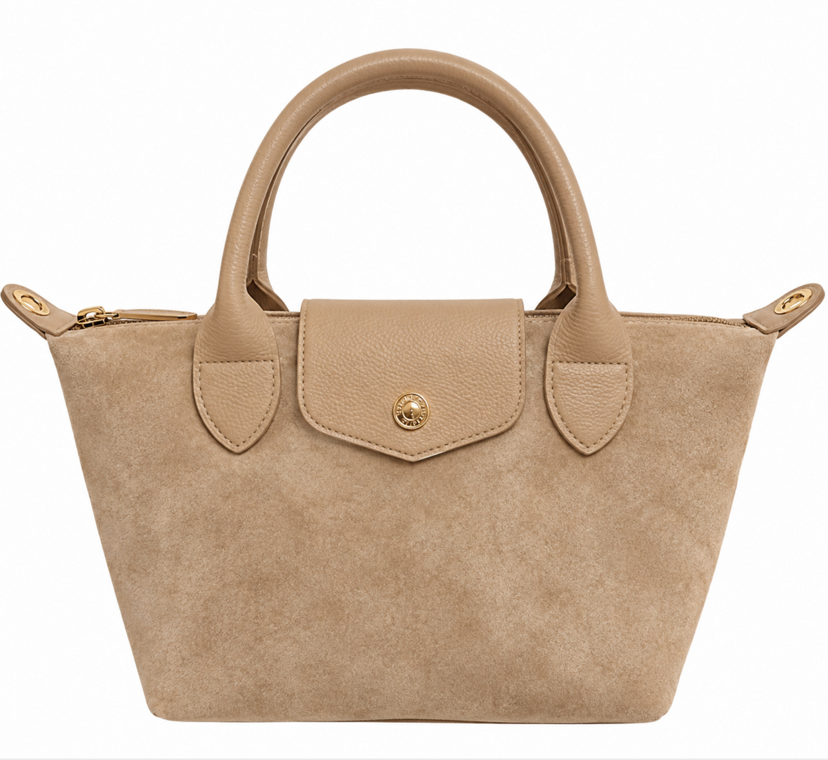 Denver Suede Mini Crossbody Bag - Taupe